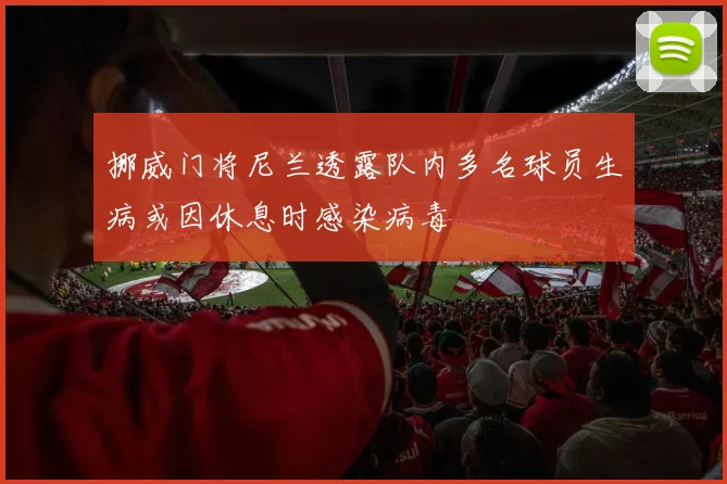挪威门将尼兰透露队内多名球员生病或因休息时感染病毒